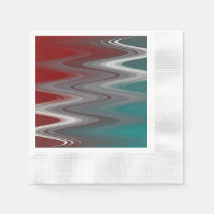 Serviette En Papier Foule gris sur la turquoise bordeaux