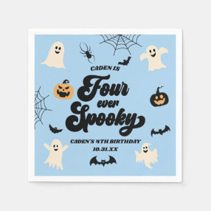 Serviette En Papier Four Ever Super Bleu Halloween 4e fête d'anniversa