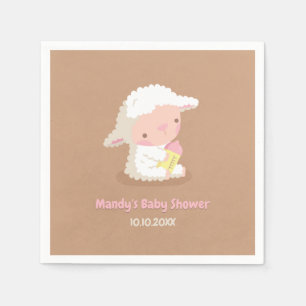 Serviette En Papier Fournitures de baby shower pour agneau mignon et b