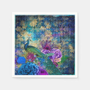 Serviette En Papier Fournitures Mariage Peacock Papier serviettes