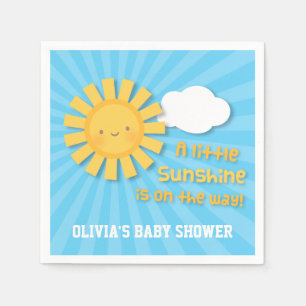 Serviette En Papier Fournitures pour Baby Shower Cute Little Sunshine