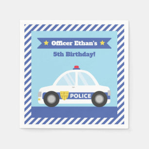 Serviette En Papier Fournitures pour fête d'anniversaire de police pou