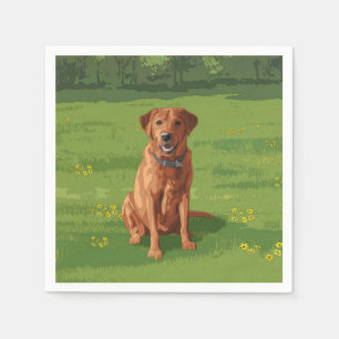 Serviette En Papier Fox Red Yellow Labrador Retriever Chien
