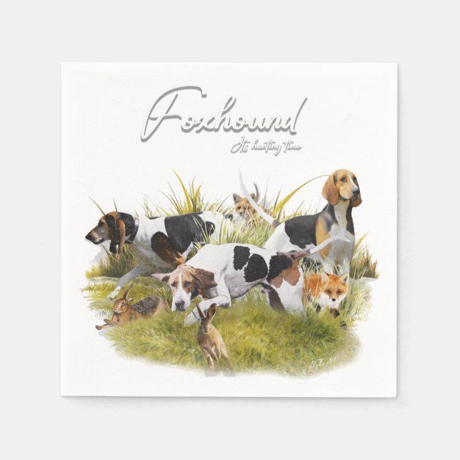Serviette En Papier Foxhound (Devant)