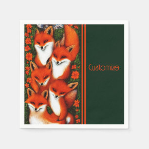 Serviette En Papier Foxy Fun Green