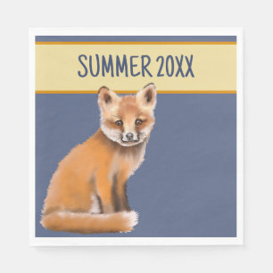 Serviette En Papier Foxy Summer Paper Napkin