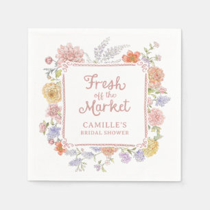 Serviette En Papier Fraîche de la Fête des mariées florale du marché