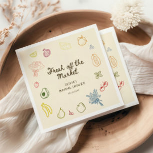 Serviette En Papier Fraîche Hors Du Marché Douche Nuptiale Tirée À La 