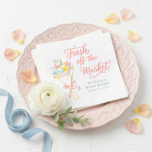 Serviette En Papier Fraîchement sortie du marché Pastel Floral Baby Sh