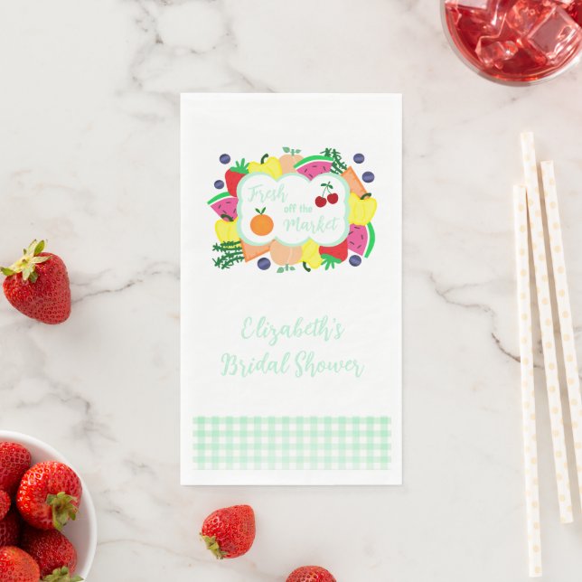 Serviette En Papier Frais Éclos sur le Marché : Fête de Fiançailles (En situation)