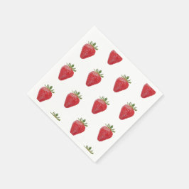 Serviette en papier fraise