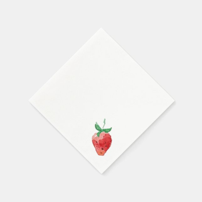 Serviette En Papier Fraise (Coin)