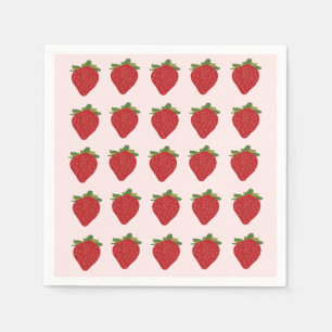 Serviette En Papier Fraise Berry Sweet Anniversaire Fraises