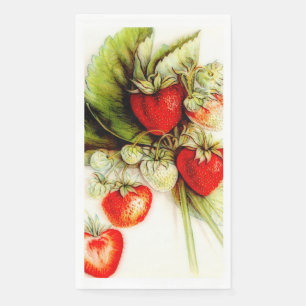 Serviette En Papier fraise vintage
