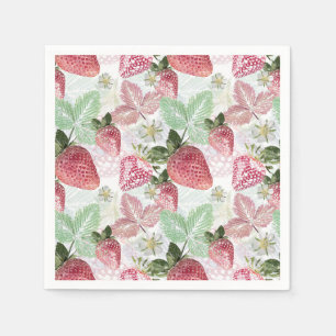 Serviette En Papier fraises, baies, rouge, frais, mûr, sucré, nourritu