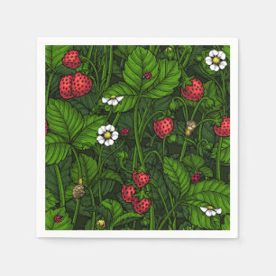 Serviette En Papier Fraises sauvages
