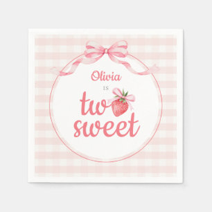 Serviette En Papier Fraisier Deux Douce 2ème Anniversaire