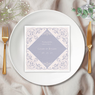 Serviette En Papier Français Lilac Purple Regency Era Mariage officiel