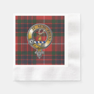 Serviette En Papier Fraser Lovat Tartan & Badge
