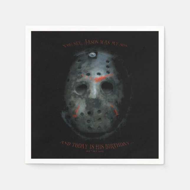 Serviette En Papier Freddy contre Jason | Devis Jason Mask (Devant)