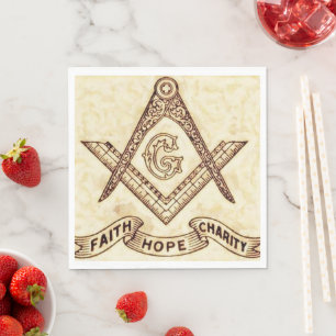 Serviette En Papier Freemason