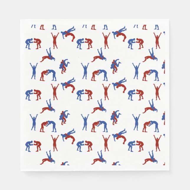 Serviette En Papier Freestyle Greco Motif de lutte romaine (Devant)