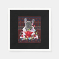 French bulldog Christmas Lights Ugly Sweater Dog