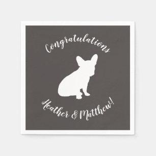 Serviette En Papier French Bulldog Theme Party - Baby shower neutre