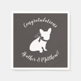 Serviette En Papier French Bulldog Theme Party - Baby shower neutre