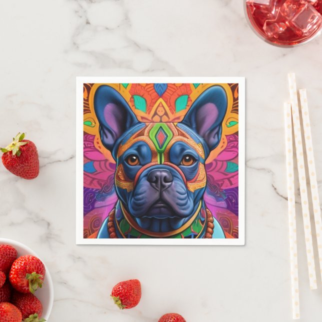 Serviette En Papier Frenchie Fun (En situation)