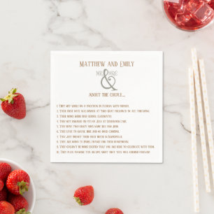 Serviette En Papier Fréquence de deux faits Inspirivity Mariage servie