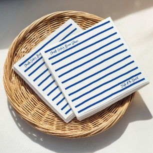 Serviette En Papier Fresh Off The Market Rayures Bleues Enterrement de