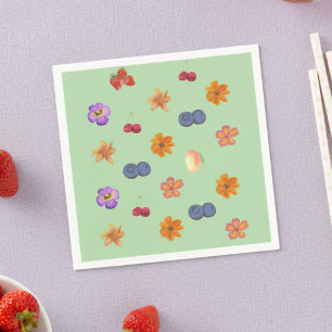 Serviette En Papier Fresh to the Market First Birthday Theme - Floral