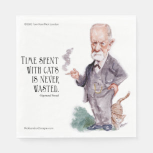Serviette En Papier Freud & Citation sur les Chats en Papier