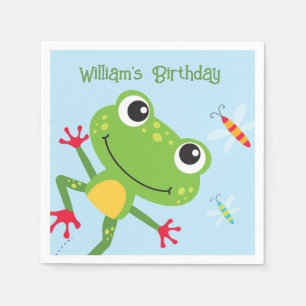 Serviette En Papier Frogtastic Leaping Frogs Anniversaires de enfants