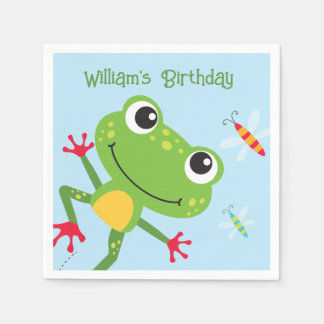 Serviette En Papier Frogtastic Leaping Frogs Anniversaires de enfants