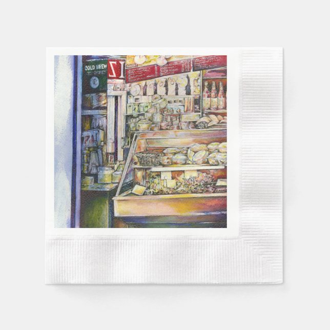 Serviette En Papier Froid Brew dans un Hot Deli (Devant)