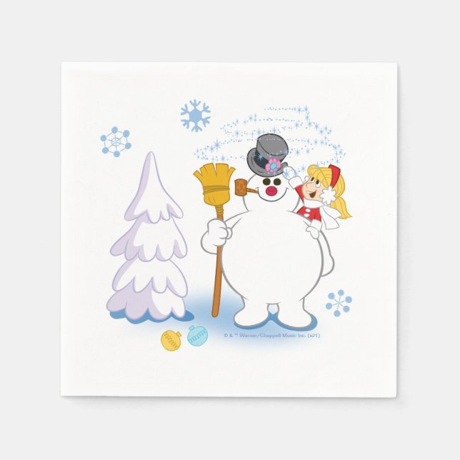 Serviette En Papier Frosty the Snowman™ | Frosty & Karen Winter Fun (Devant)