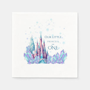 Serviette En Papier Frozen 1er Anniversaire Carte Château Premier Anni