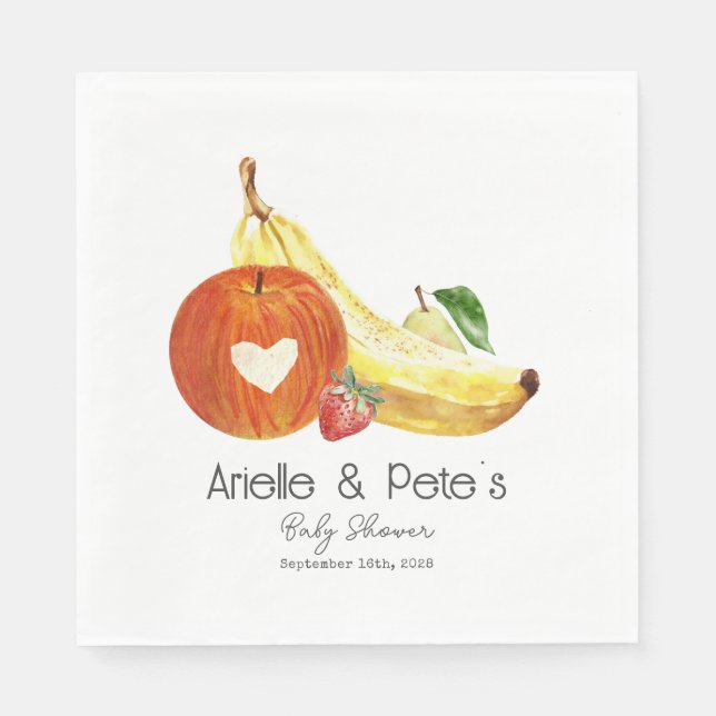 Serviette En Papier Fruit Baby Shower (Devant)