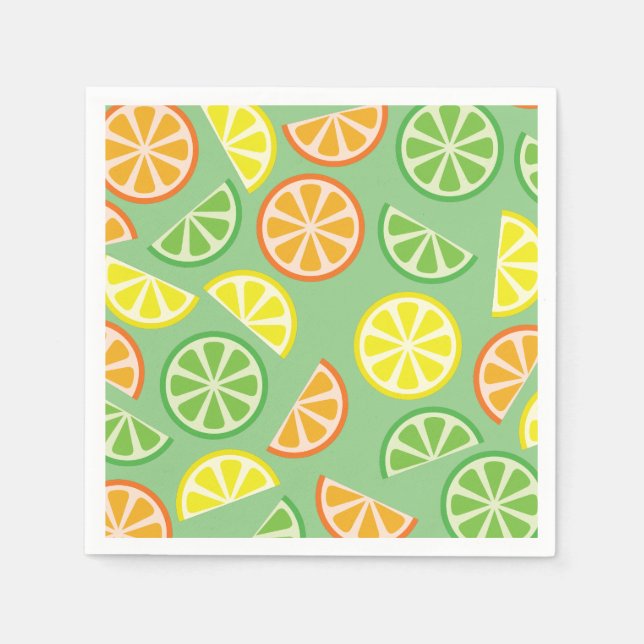 Serviette En Papier Fruit Citrus Slice Cuisine 1ère fête d'anniversair (Devant)