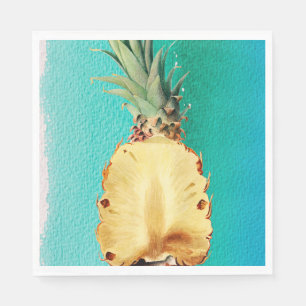 Serviette En Papier Fruit d'ananas tropical d'été Fête d'anniversaire