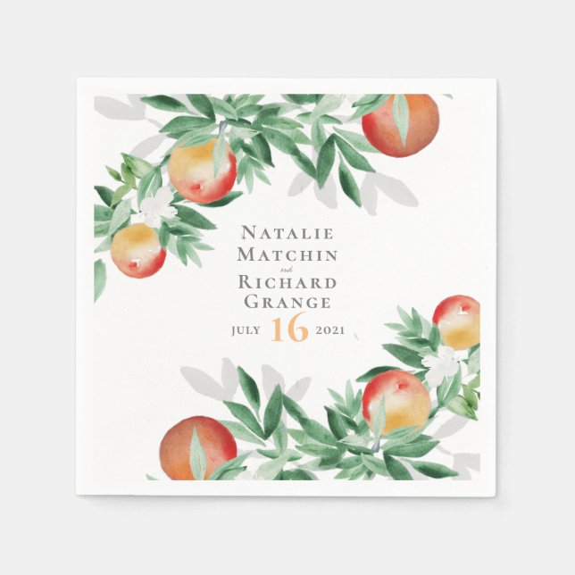 Serviette En Papier Fruit de verger d'été (Devant)