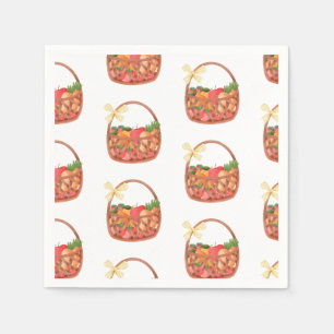 Serviette En Papier Fruit et végé corbeille