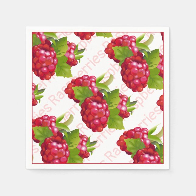 Serviette En Papier Fruit framboise (Devant)