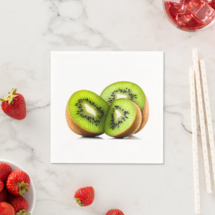 Serviette En Papier Fruit kiwi vert