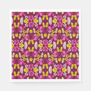 Serviette En Papier Fruit tropical floral