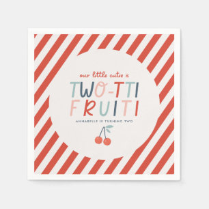 Serviette En Papier Fruiti à deux tti 2e fête d'anniversaire mignonne