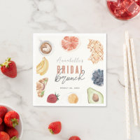 Fruits de café gaufre Aquarelle Brunch nuptial