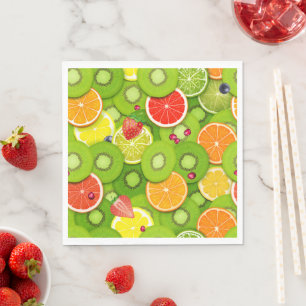 Serviette En Papier Fruits d'été 2